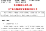 磁县明日停牌！又一A股，筹划控制权变更