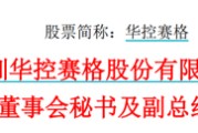 磁县华控赛格董事长、董秘、副总经理三高管同日辞职